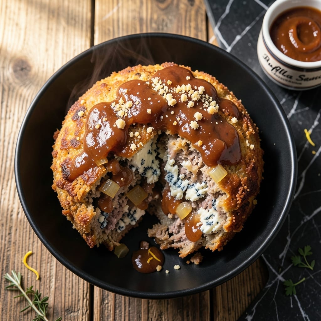 Buffalo Chicken Meatloaf Recipe: Smoky Blue Cheese Swirl Inside