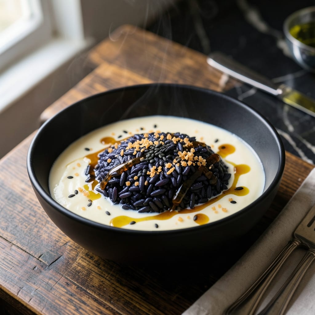 Forbidden Rice Dessert Recipe: Black Sesame Coconut Delight
