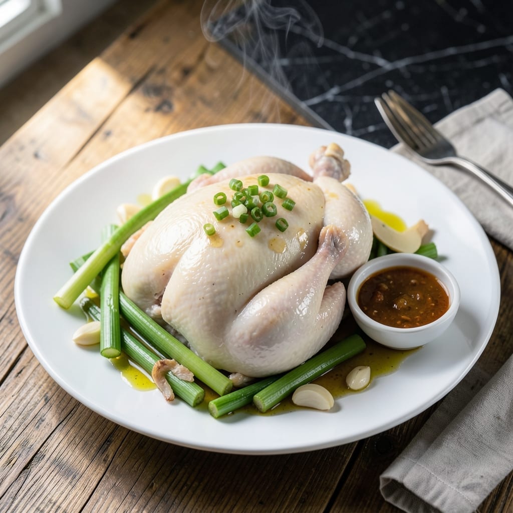 Hainanese Chicken Recipe: Silky Poached Perfection With Ginger Garlic Aroma