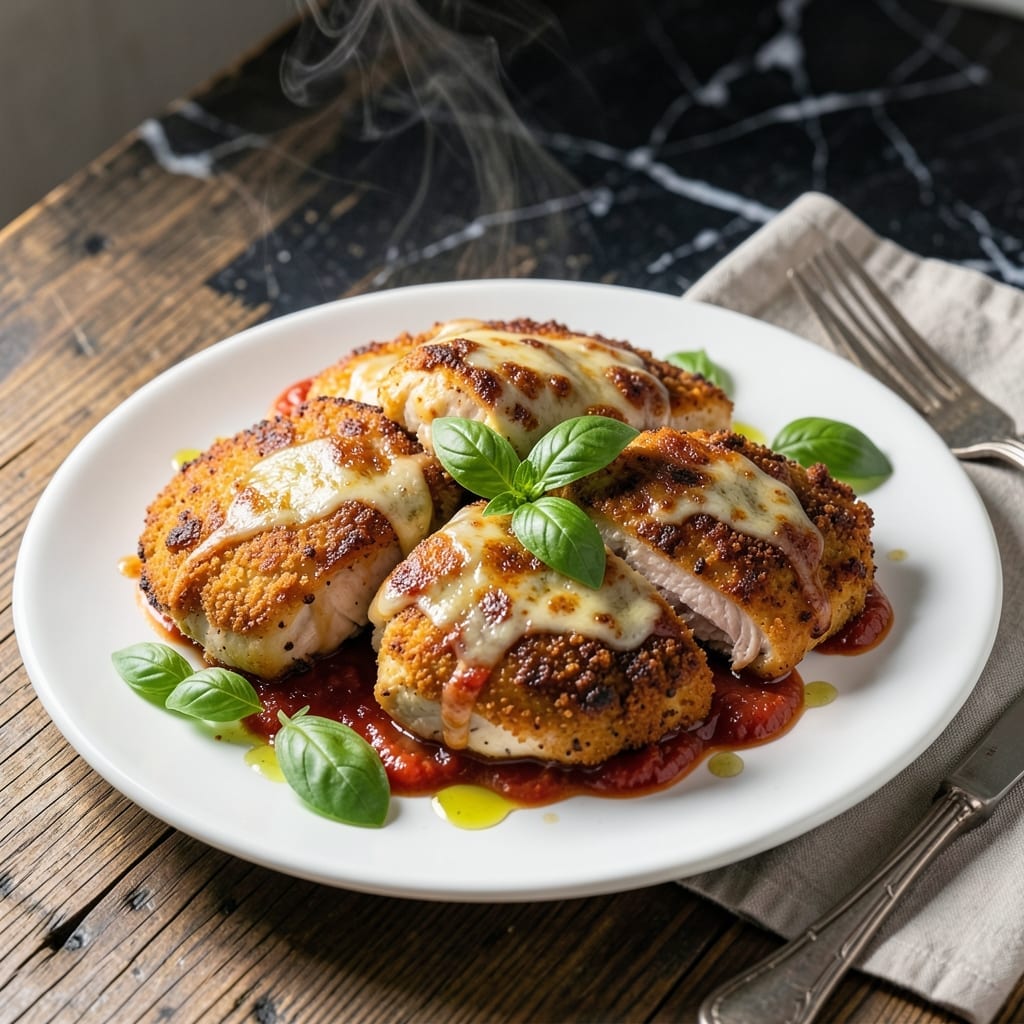 Crusted Chicken Romano Recipe: Parmesan-Herb Breaded Cutlets Crusted Chicken Romano Recipe: Parmesan-Herb Breaded Cutlets