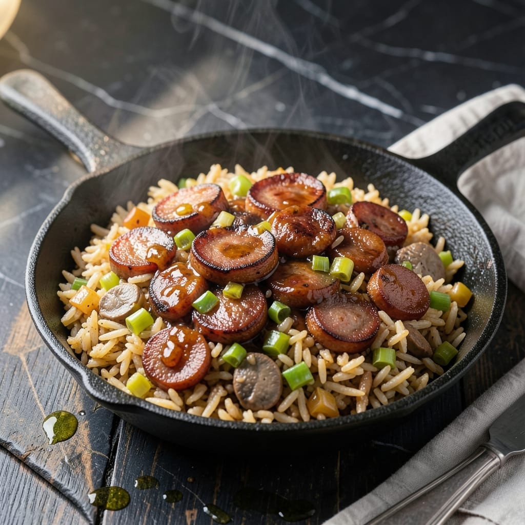 BBQ Dirty Rice Recipe: Smoky Andouille and Spice in Every Bite BBQ Dirty Rice Recipe: Smoky Andouille and Spice in Every Bite