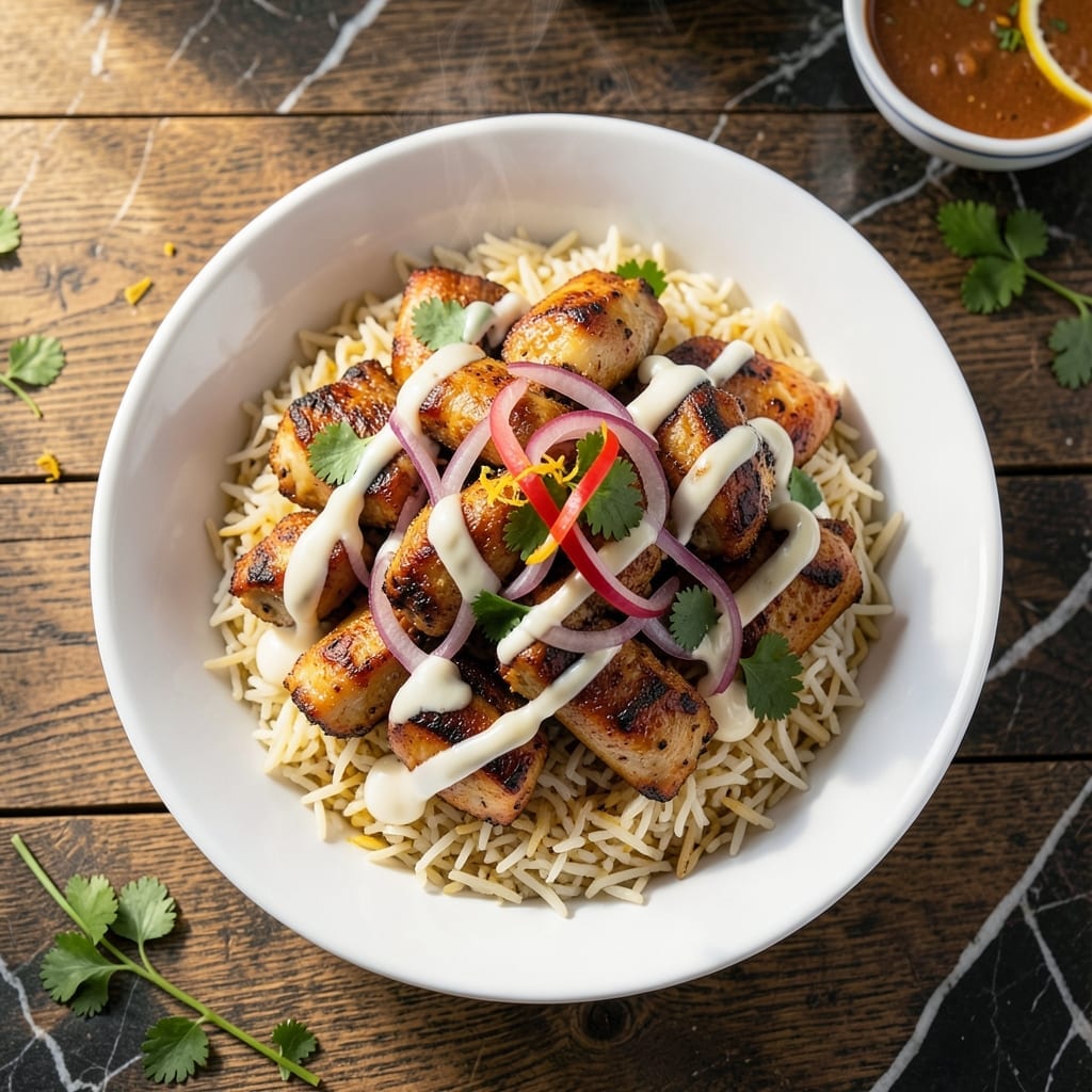 Halal Truck Chicken Recipe: Street-Spiced White Sauce Magic Halal Truck Chicken Recipe: Street-Spiced White Sauce Magic