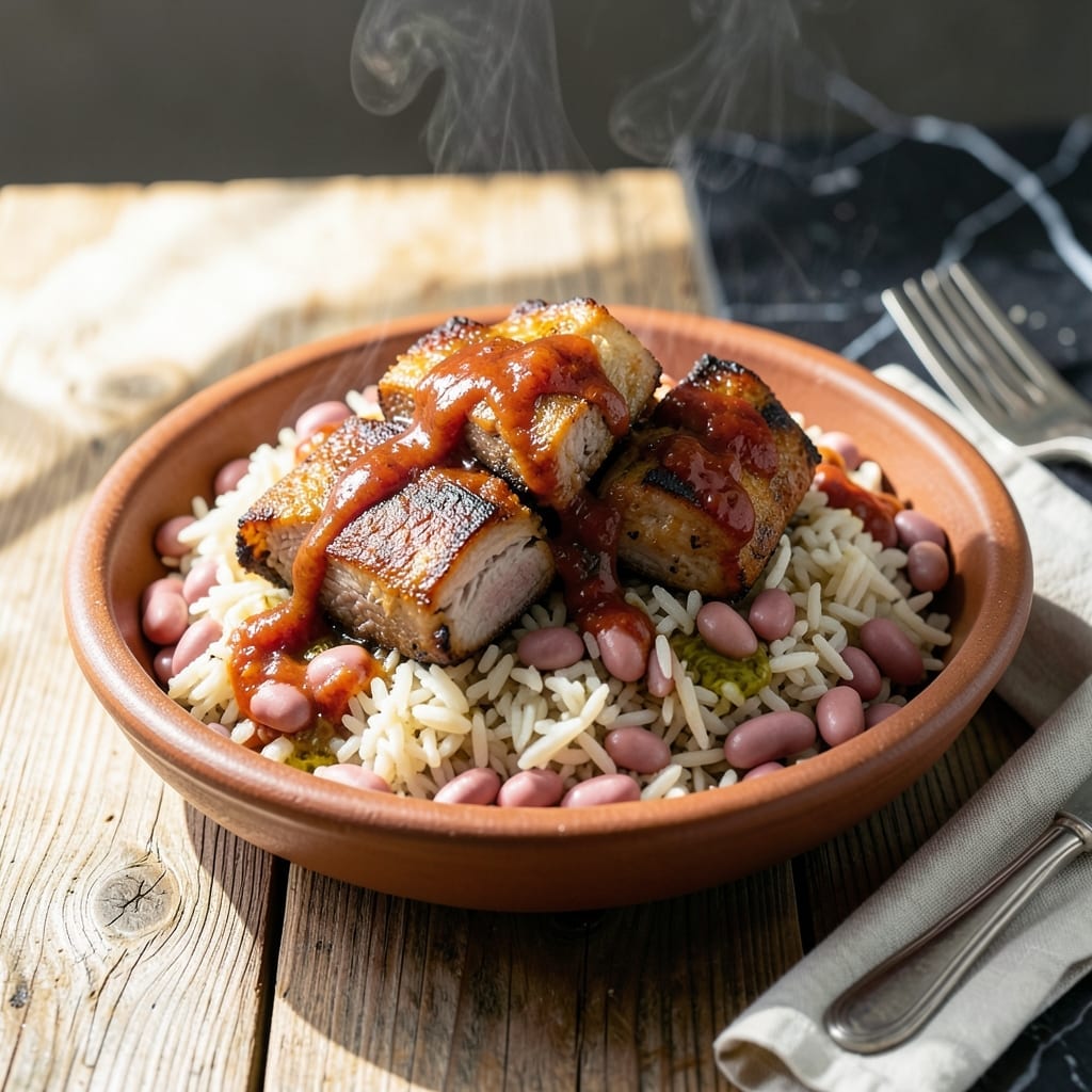 Puerto Rican Pork Rice and Beans Recipe: Sofrito-Infused Island Tradition