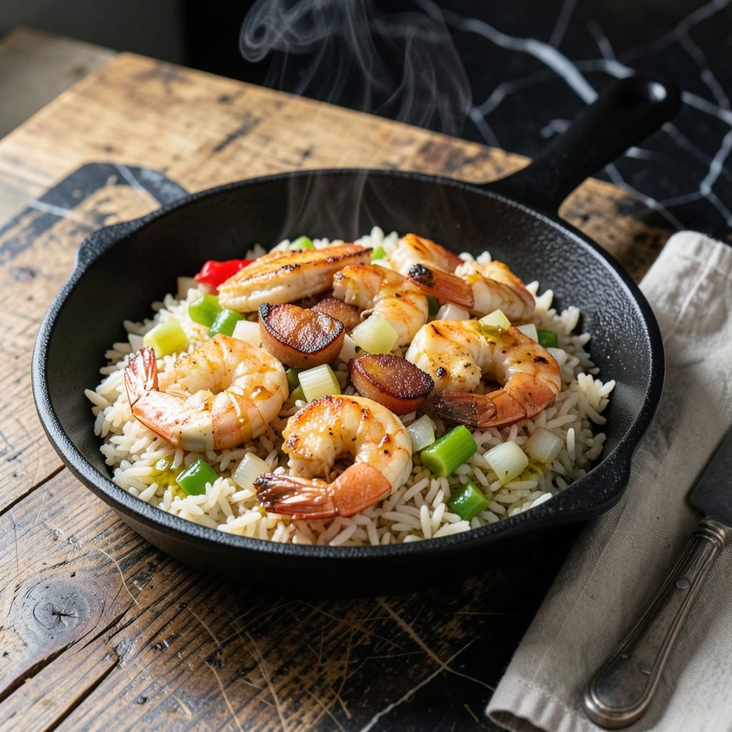 Chicken Shrimp Sausage Rice Recipe: One-Pot Cajun Feast