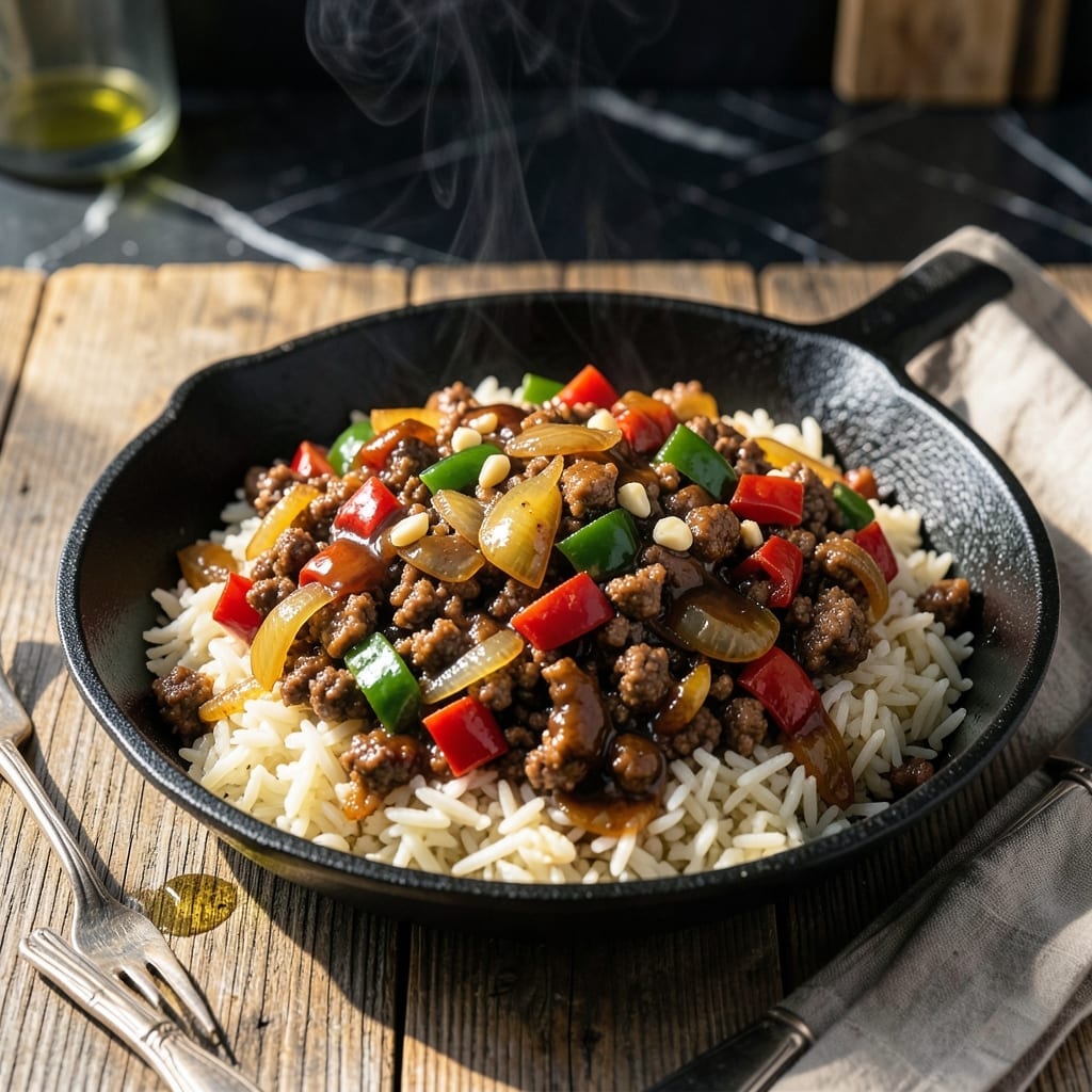 BBQ Hash and Rice Recipe: Smoky One-Pan Comfort BBQ Hash and Rice Recipe: Smoky One-Pan Comfort