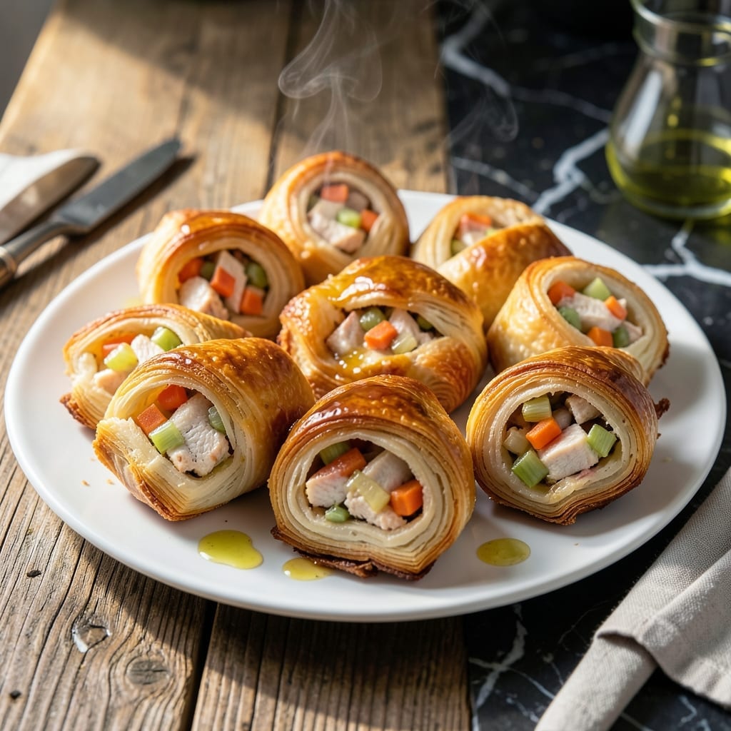 Chicken Pockets Recipe: Crispy Pastry With Savory Filling