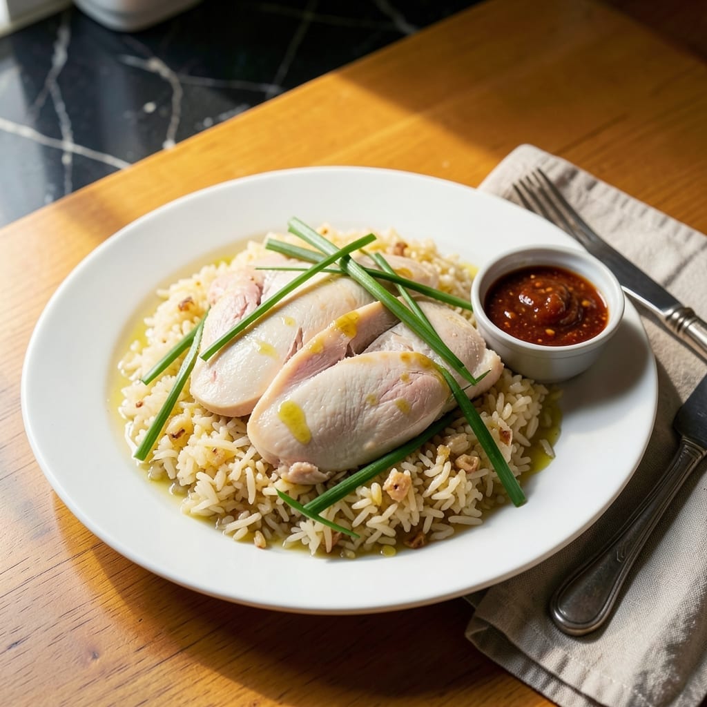 Hainanese Chicken Rice Recipe Rice Cooker: Fragrant Ginger-Infused One-Pot Meal