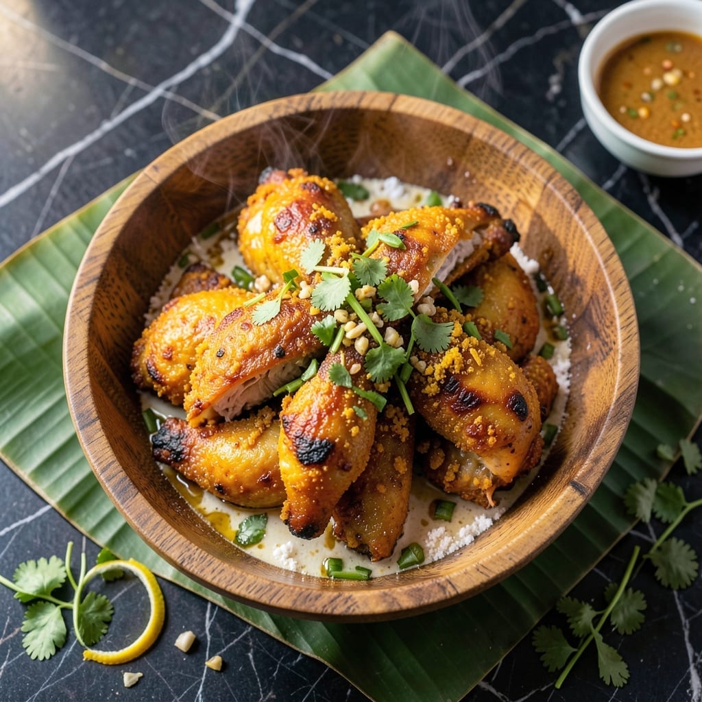 Malaysian Fried Chicken Recipe: Crispy Spiced Crust With Coconut Gravy