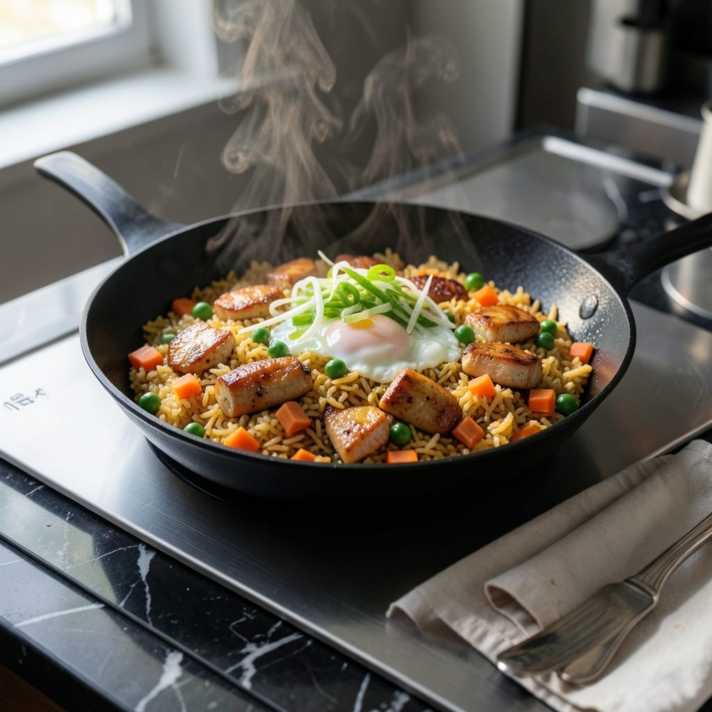 Fried Rice Recipe on Flat Top Grill: Smoky Charred Wok Flavors at Home