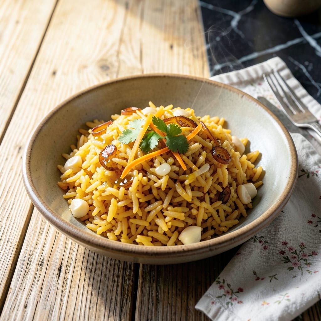 Fresh Turmeric Rice Recipe: Golden Grains with Earthy Warmth