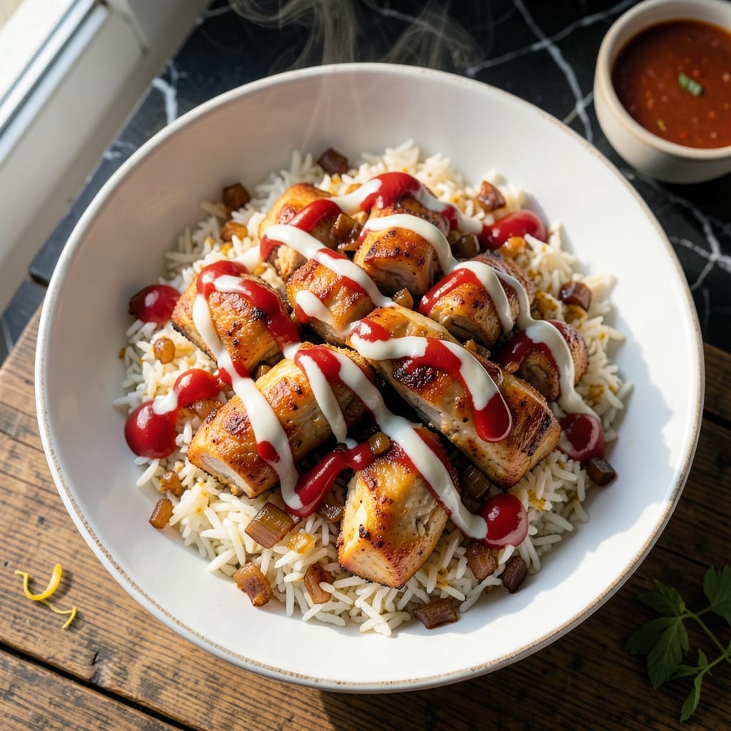 Halal Guys Chicken and Rice Copycat Recipe: Authentic Street Cart Flavors at Home