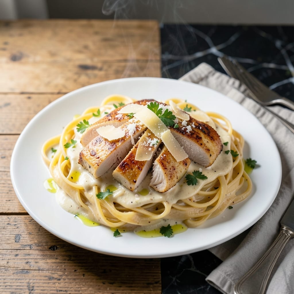 Chicken Alfredo Bake Recipe: Cheesy Layers With Fettuccine and Chicken