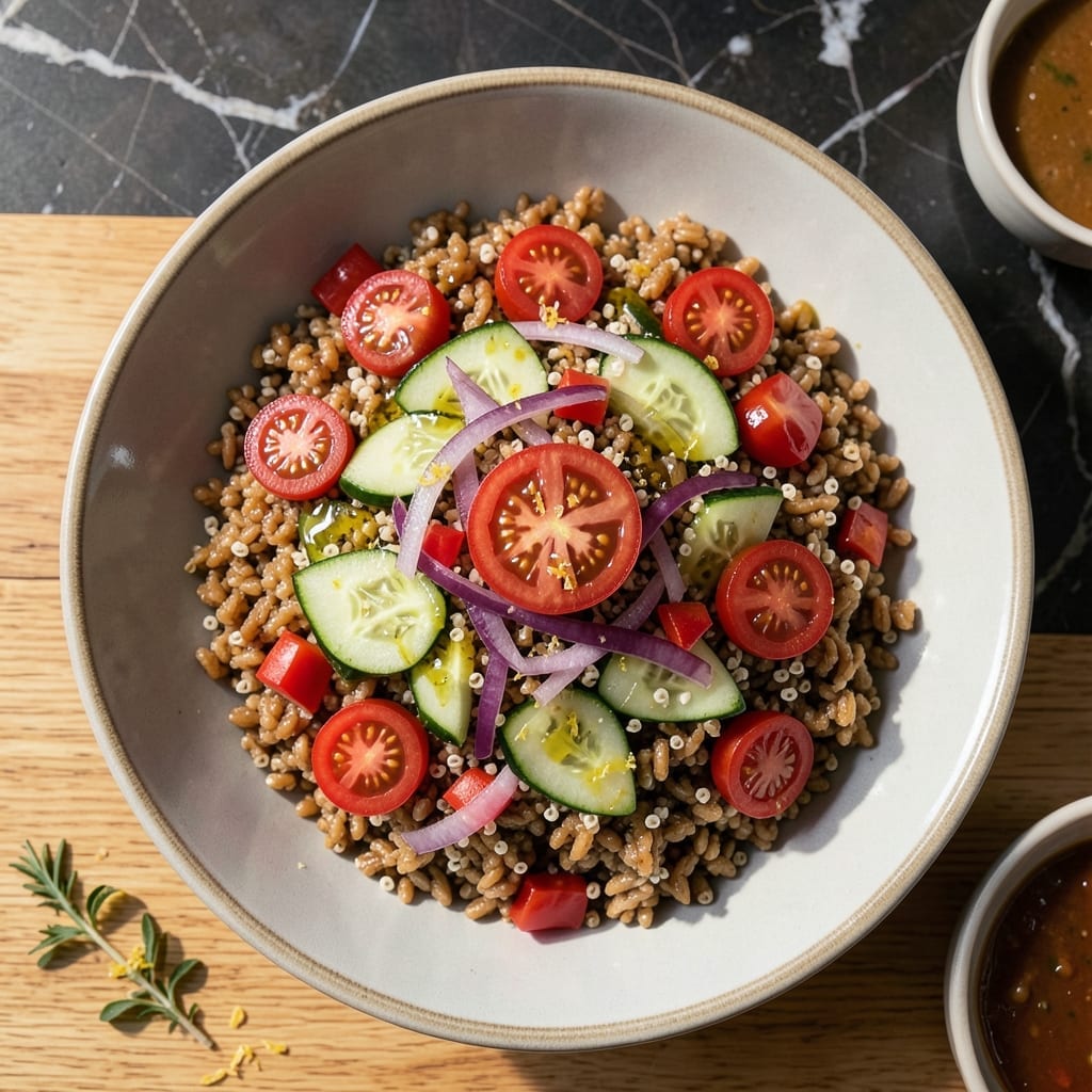 Brown Rice and Quinoa Salad Recipe: Protein-Packed Garden Freshness Brown Rice and Quinoa Salad Recipe: Protein-Packed Garden Freshness