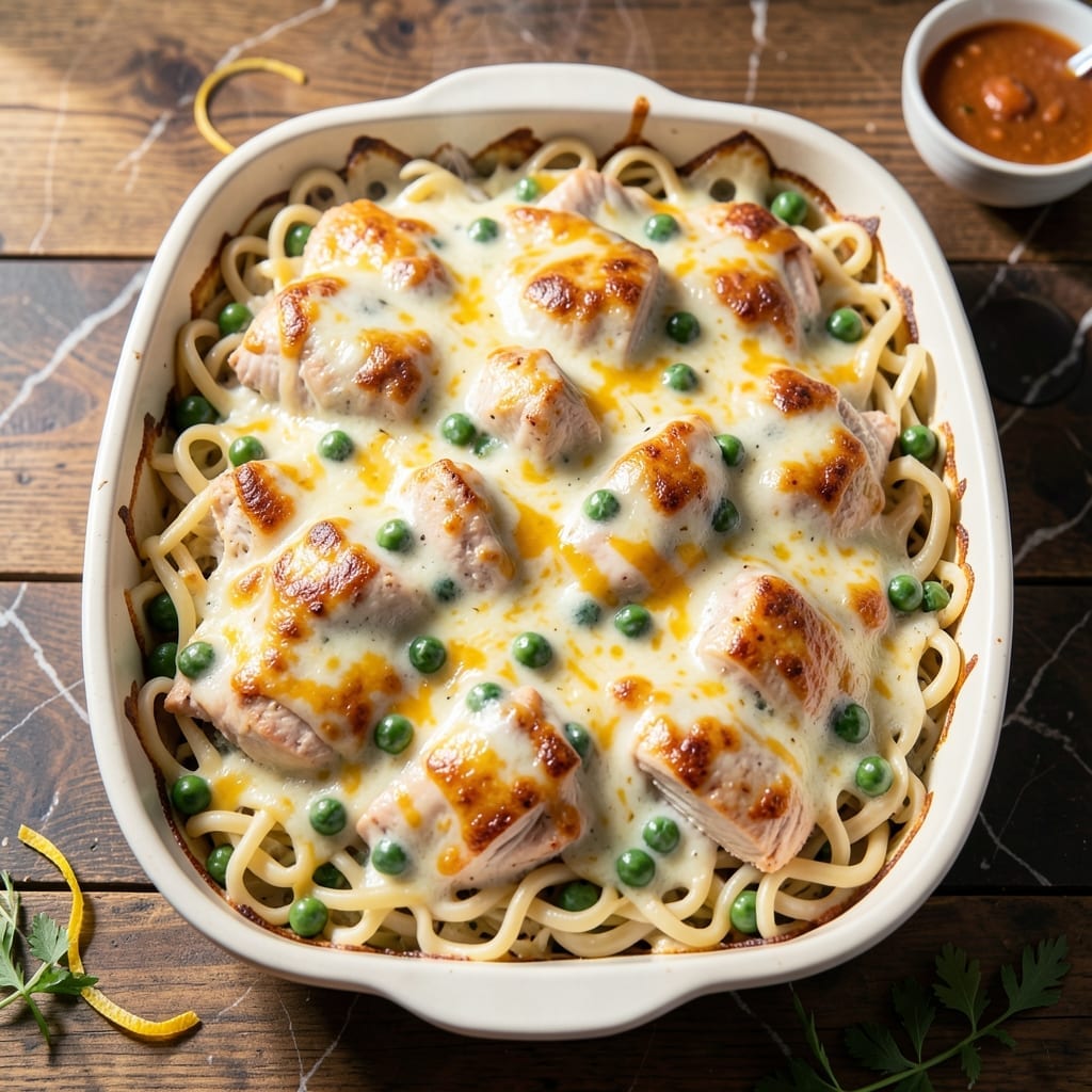 No Peek Chicken Casserole Recipe: Creamy Noodles With Hidden Surprise