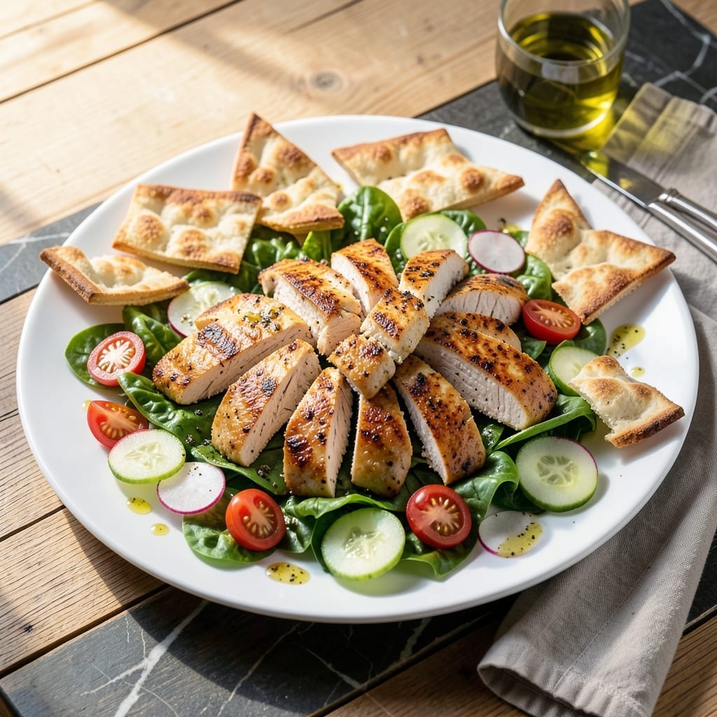 Chicken Fattoush Recipe: Crunchy Pita and Herb-Infused Delight Chicken Fattoush Recipe: Crunchy Pita and Herb-Infused Delight