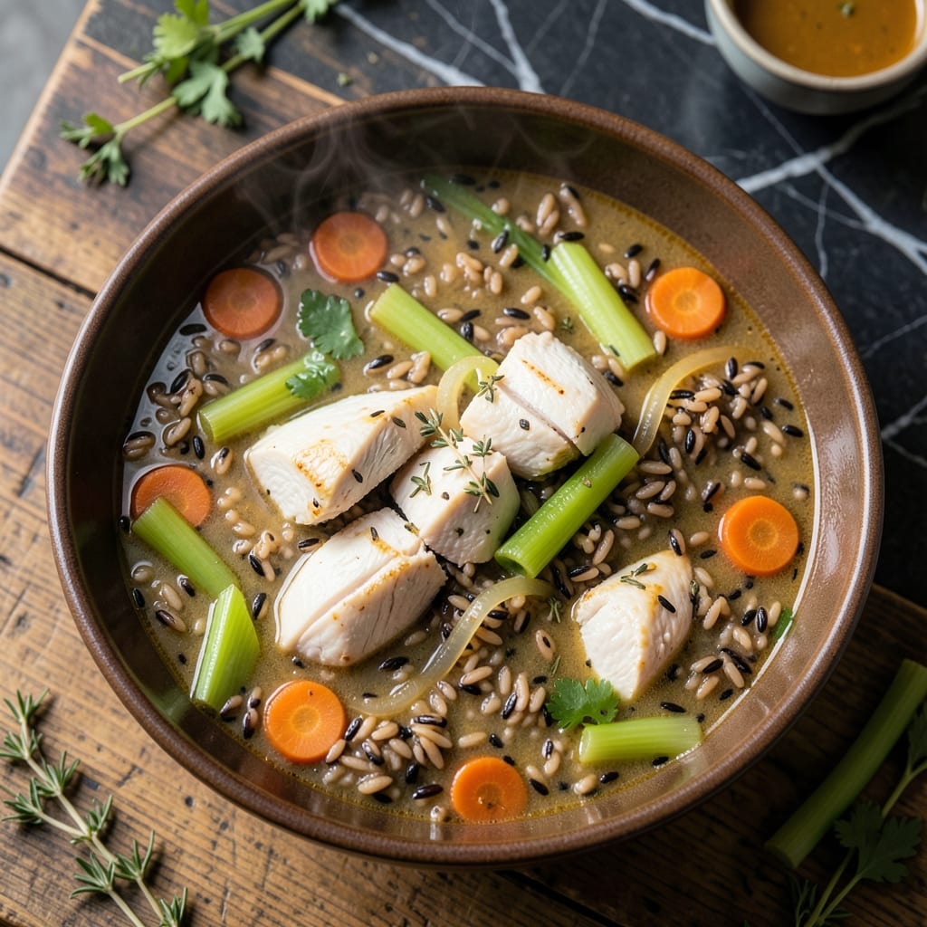 Kneaders Chicken and Wild Rice Soup Recipe: Velvety Broth With Hearty Grains