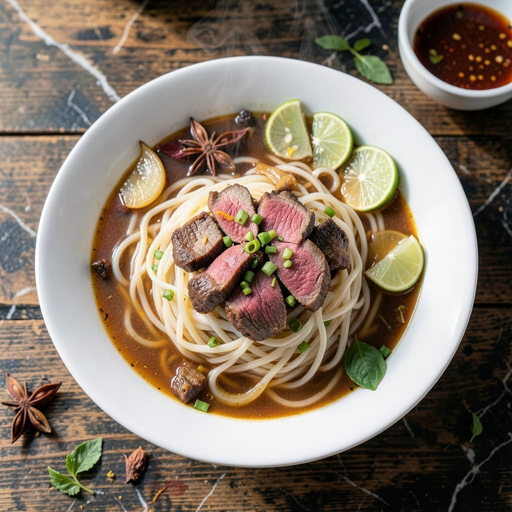 Vietnamese Rice Noodle Soup Recipe: Aromatic Broth With Fresh Herbs