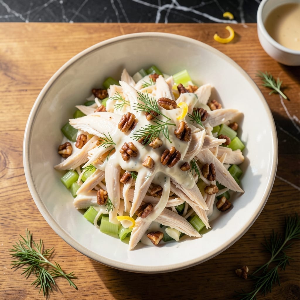 Chicken Salad Recipe With Leftover Rotisserie Chicken: Zesty Herb and Crunchy Pecan Mix