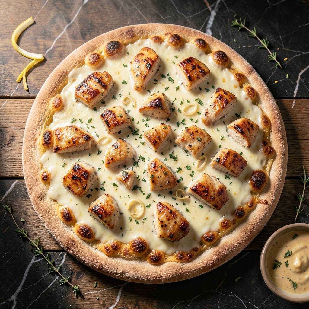 Chicken Alfredo Pizza Recipe: Creamy Sauce Over Crispy Crust