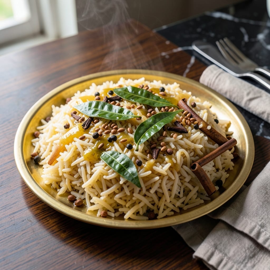 Ghee Rice Recipe Karnataka Style: Fragrant Clarified Butter Grains With Curry Leaves Ghee Rice Recipe Karnataka Style: Fragrant Clarified Butter Grains With Curry Leaves