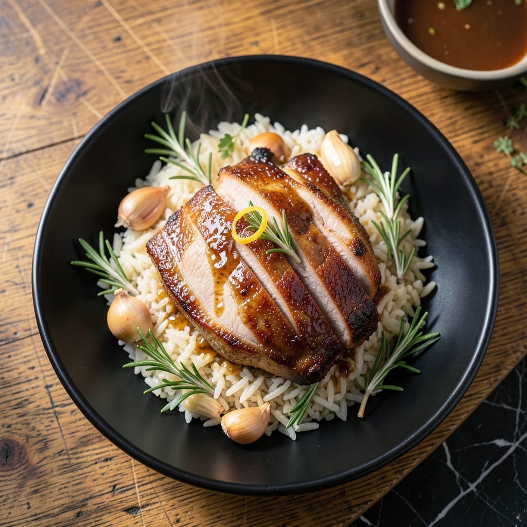 Roast Pork and Rice Recipe: Savory Meat Over Fluffy Grains