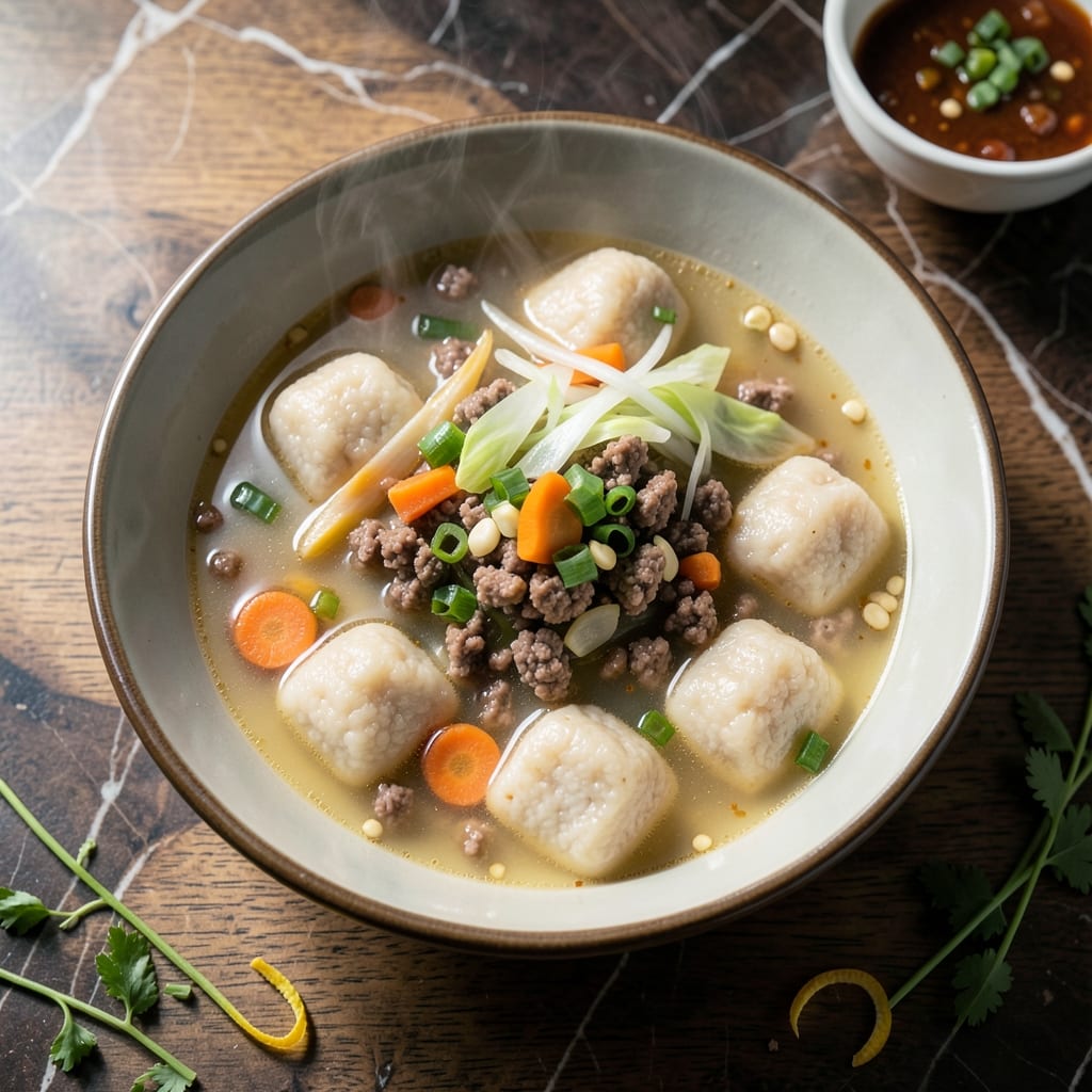 Chinese Rice Cake Soup Recipe: Chewy Pillows in Savory Broth