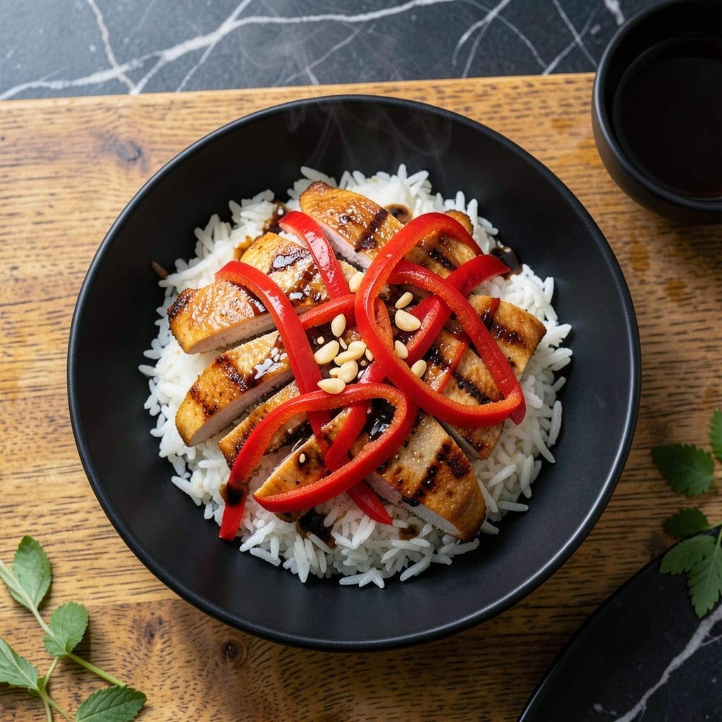 Chicken Rice and Red Pepper Recipe: Wok-Tossed Savory Harmony