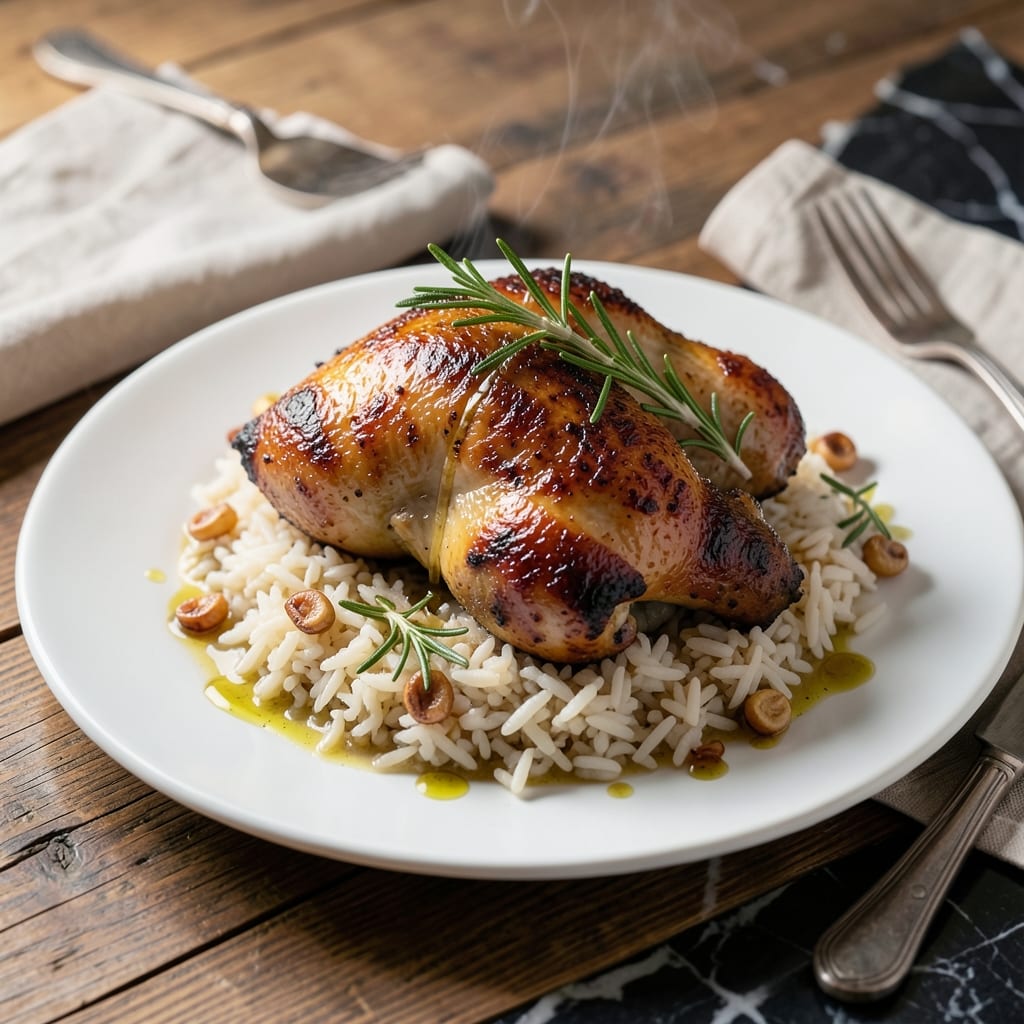 Uncle Ben's Roasted Chicken Rice Recipe: Golden Grains With Herb-Infused Chicken Uncle Ben's Roasted Chicken Rice Recipe: Golden Grains With Herb-Infused Chicken