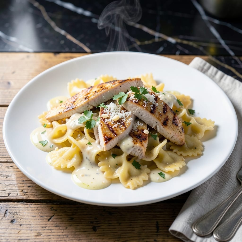 Chicken Bowtie Pasta Recipe: Creamy Parmesan Sauce With Tender Bites