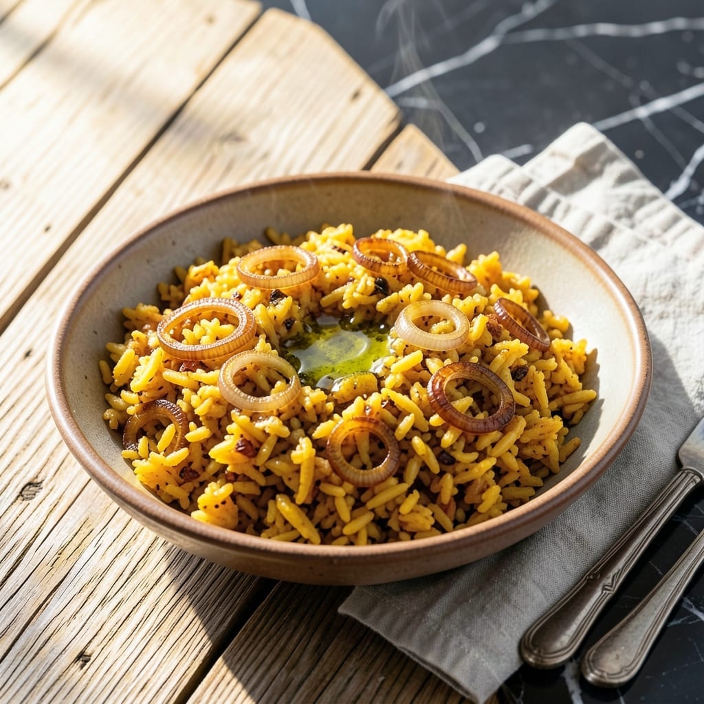 Greek Turmeric Rice Recipe: Golden Grains with Mediterranean Herbs
