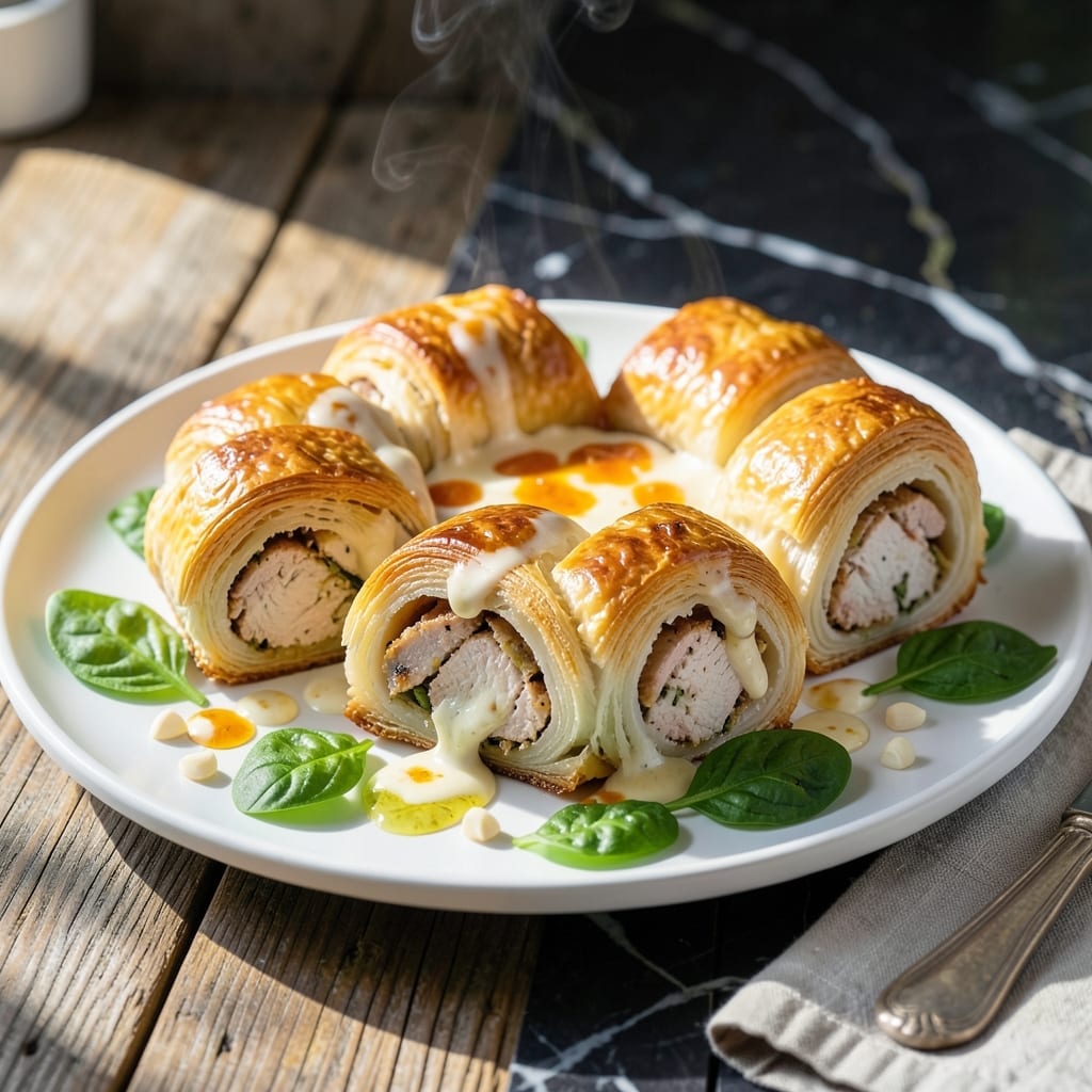 Chicken Baked Roll Recipe: Flaky Pastry With Savory Surprise
