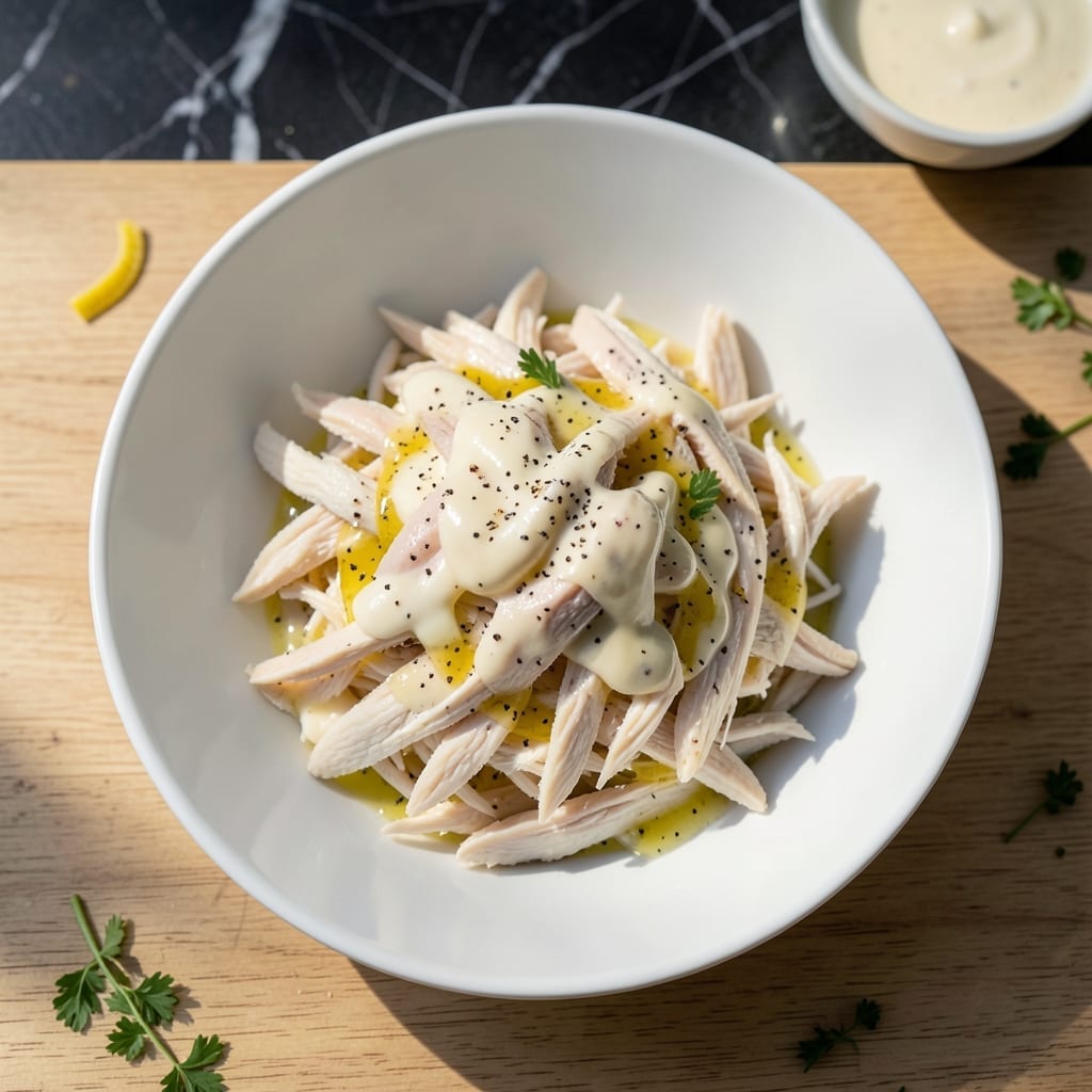 3 Ingredient Chicken Salad Recipe: Light and Zesty No-Cook Meal 3 Ingredient Chicken Salad Recipe: Light and Zesty No-Cook Meal