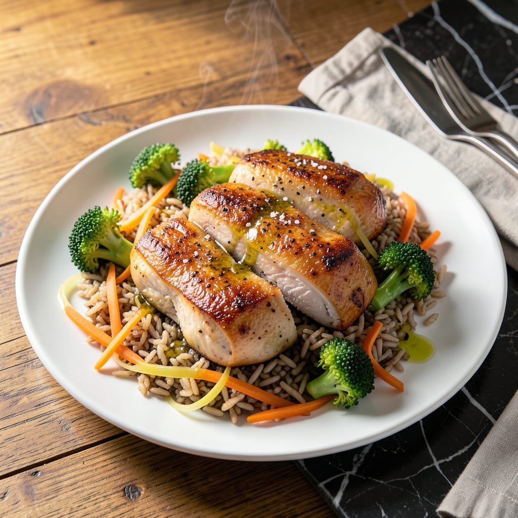 Healthy Chicken Rice and Veggies Recipe: Balanced One-Pot Meal