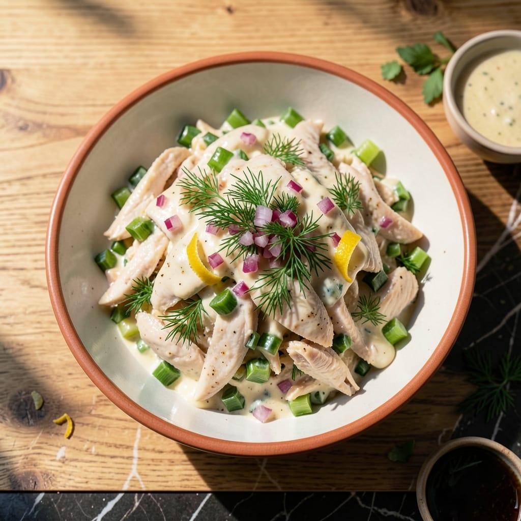 Chicken Salad Recipe: Bright Dill and Crunchy Celery Medley