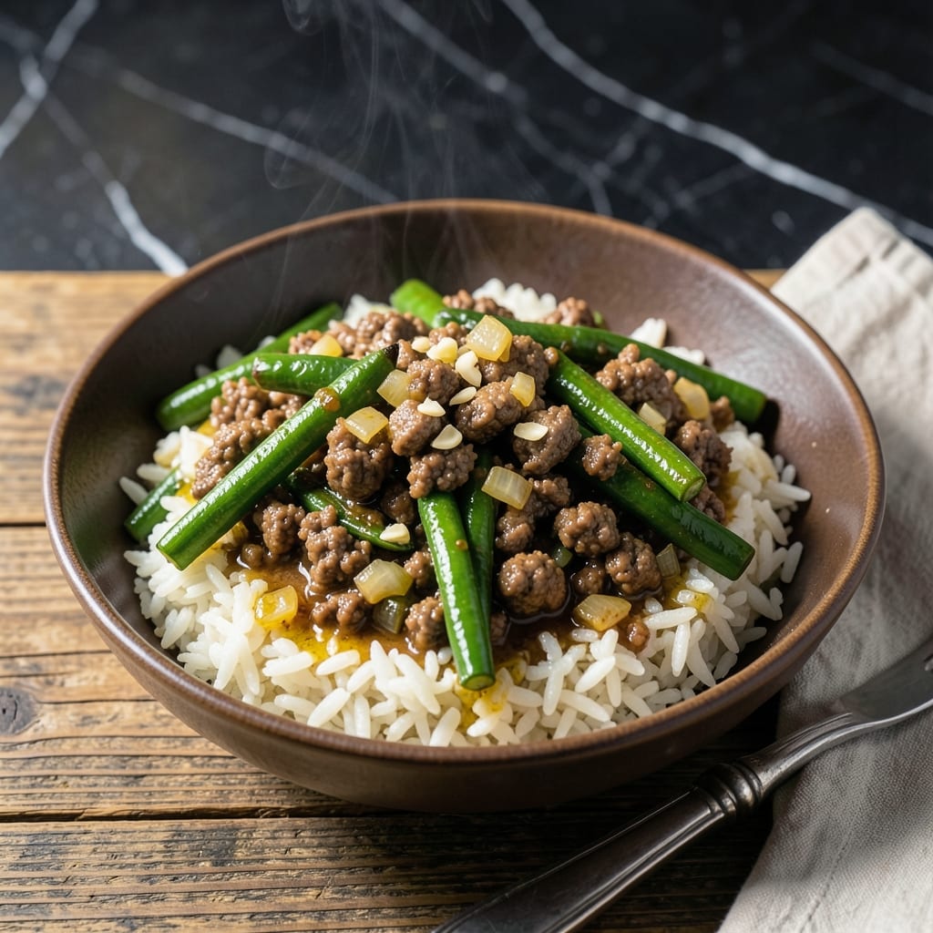 Ground Beef Green Beans Rice Recipe: Hearty One-Pot Family Meal Ground Beef Green Beans Rice Recipe: Hearty One-Pot Family Meal