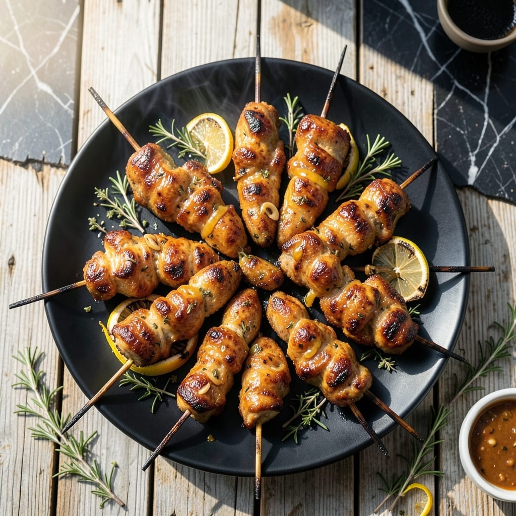 Chicken Skewers Recipe: Grilled Char and Herb-Infused Bites
