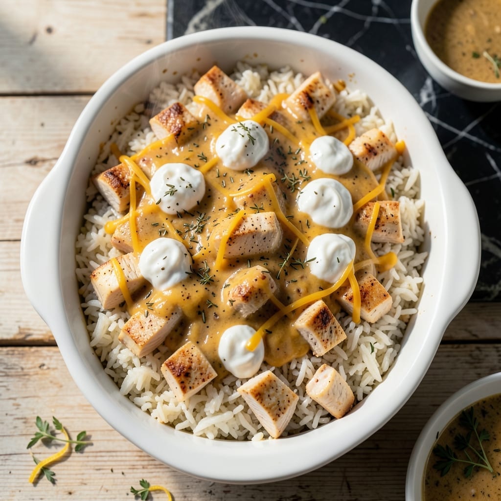 Chicken Rice Cream of Chicken Soup Casserole Recipe: One-Dish Comfort Bake