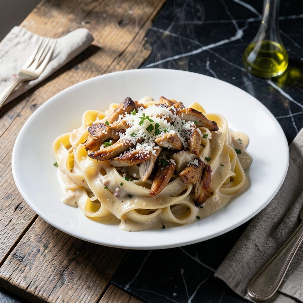 Chicken Alfredo Recipe With Rotisserie Chicken: Silky Sauce With Shredded Shortcuts Chicken Alfredo Recipe With Rotisserie Chicken: Silky Sauce With Shredded Shortcuts