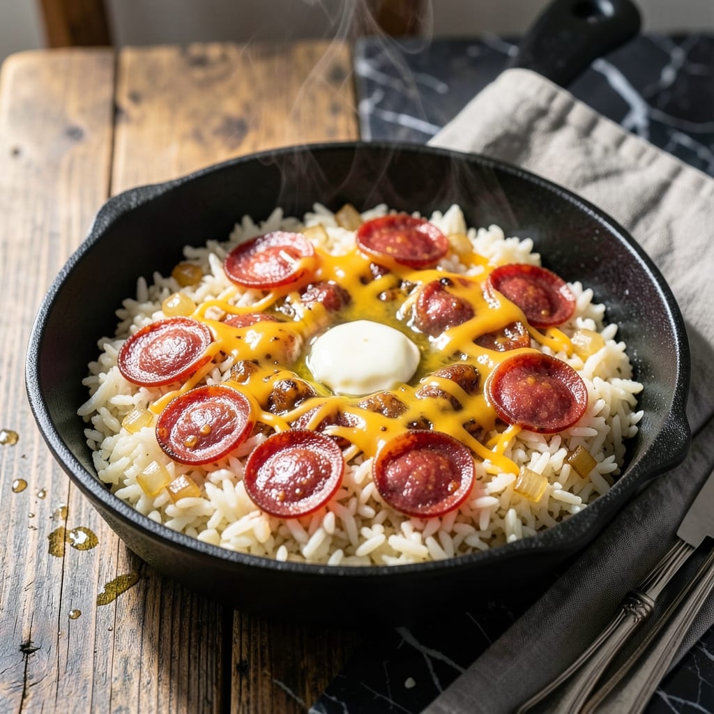 Pepperoni Rice Recipe: Cheesy One-Pot Weeknight Meal Pepperoni Rice Recipe: Cheesy One-Pot Weeknight Meal