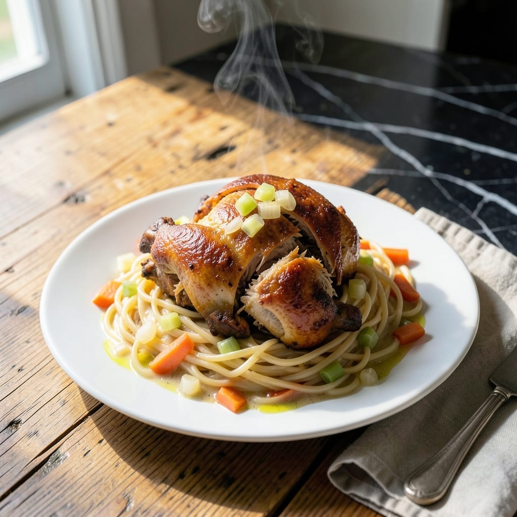 Rotisserie Chicken and Noodles Recipe: Savory One-Pot Comfort Meal
