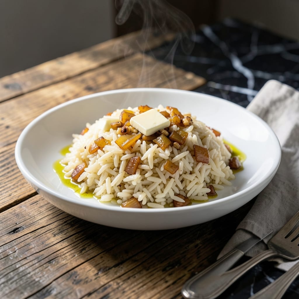 Fancy White Rice Recipe: Buttery Grains With Toasted Nut Depth