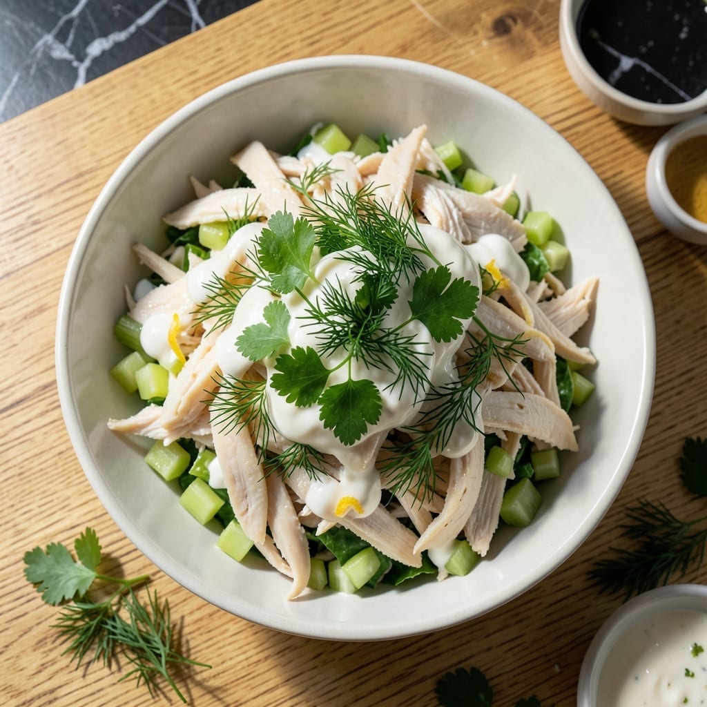 Recipe to Make Chicken Salad: Bright Herbs and Creamy Crunch