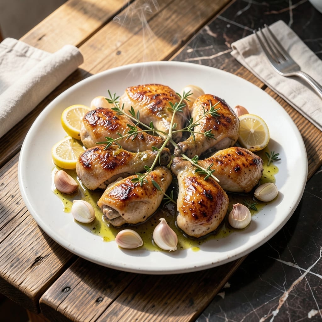 Greek Pan Chicken Recipe: Lemon-Garlic Infused Mediterranean Delight