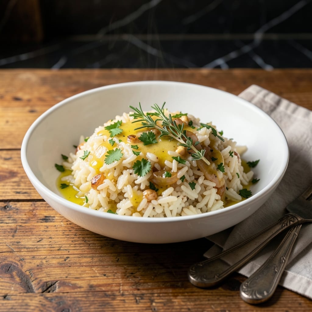 Garlic Butter and Herb Rice Recipe: Aromatic Fluffiness in Every Grain