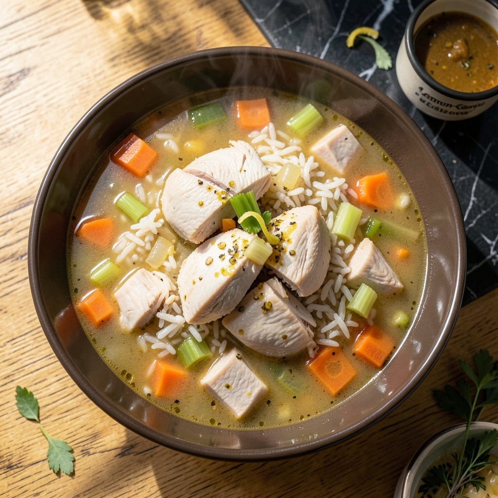 Healthy Chicken and Rice Soup Recipe: Nutrient-Packed Bowl of Warmth