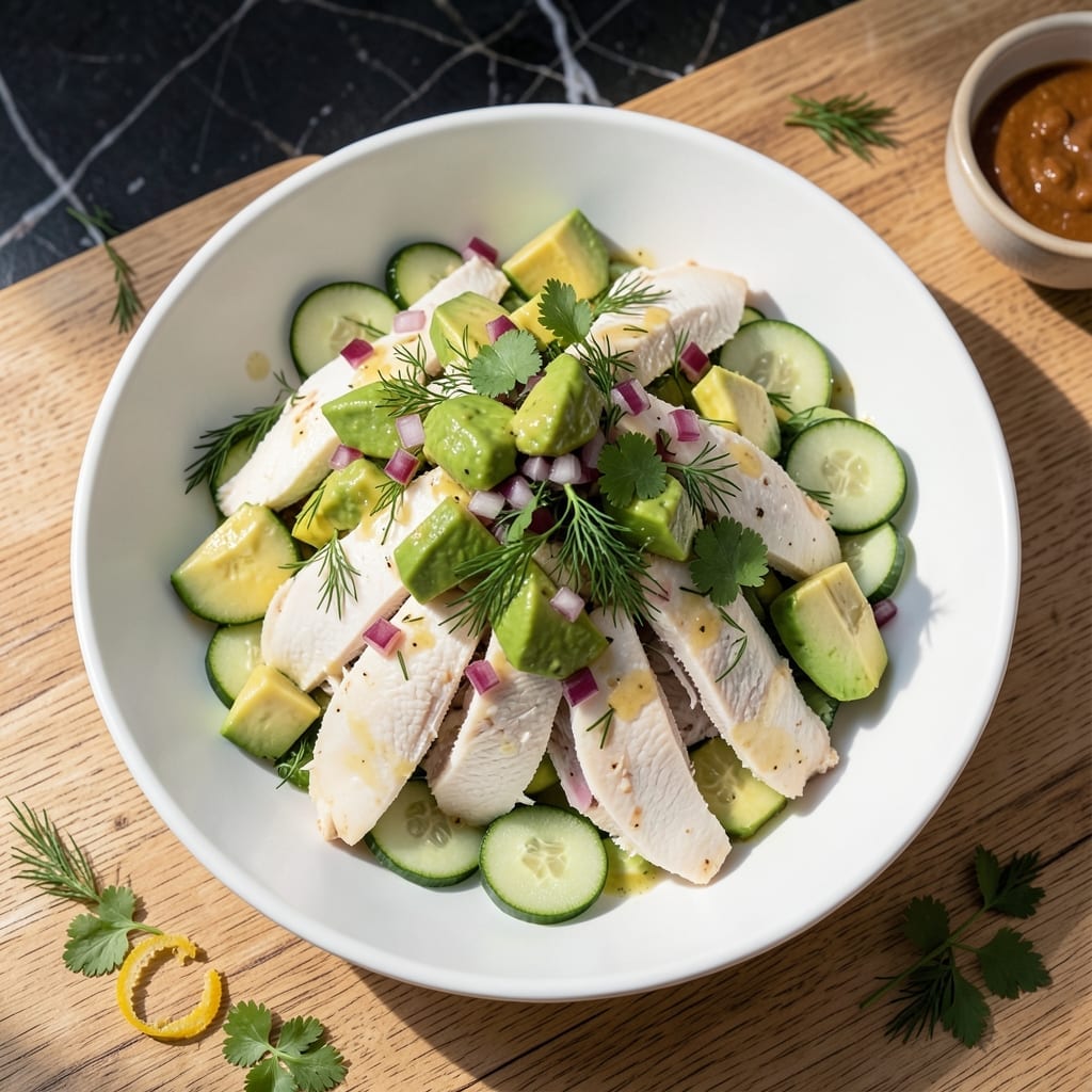 No Carb Chicken Salad Recipe: Creamy Avocado and Herb Freshness