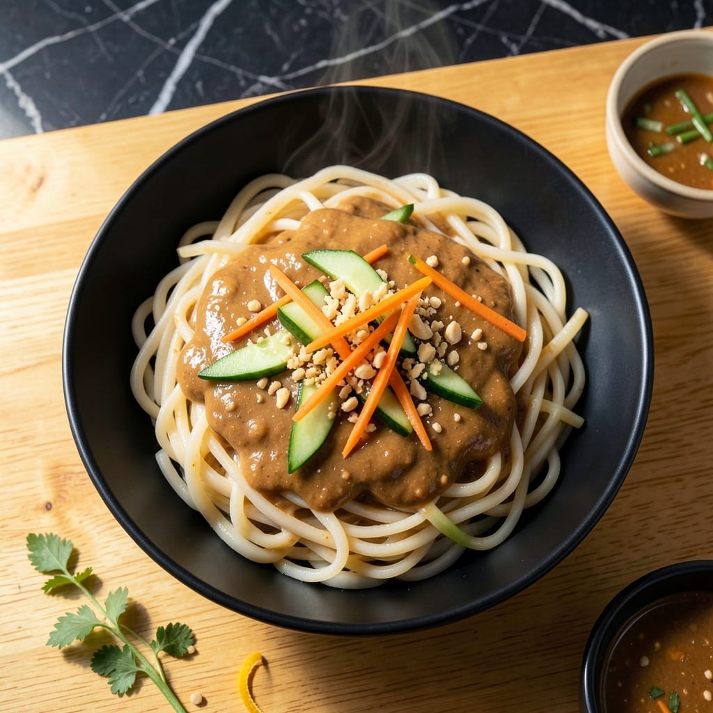 Peanut Sauce Rice Noodles Recipe: Thai-Inspired Noodle Bowl