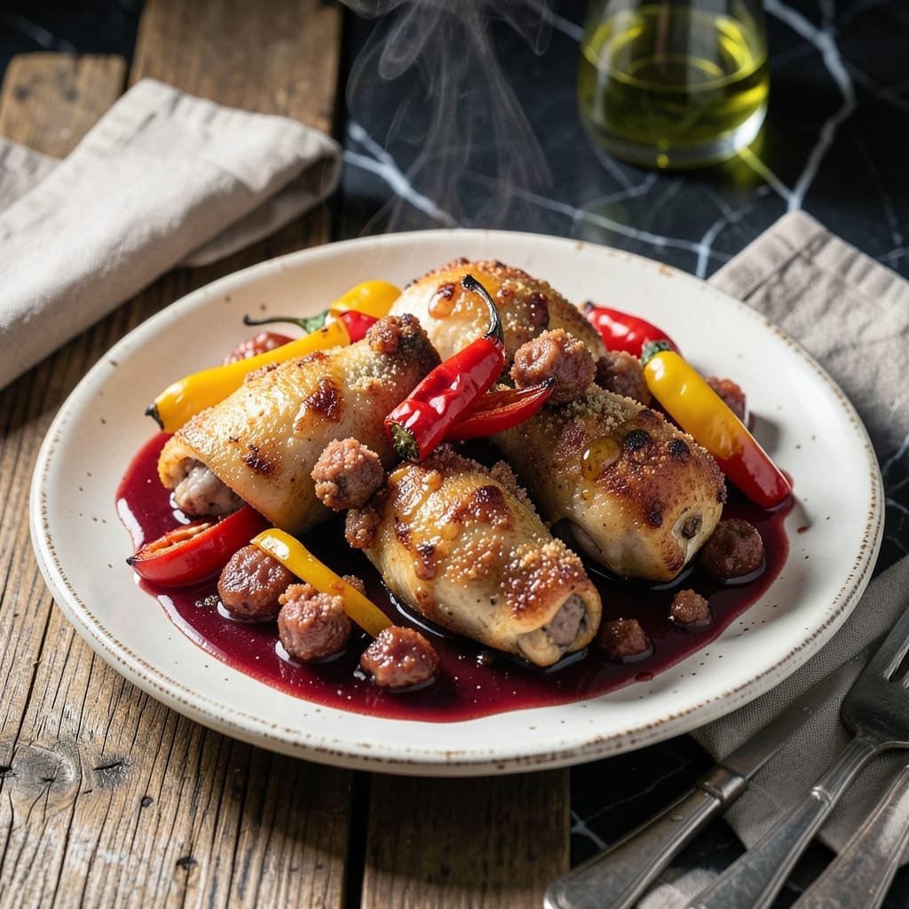 Chicken Scarpiello Recipe: Sweet Spicy Italian-American Classic Chicken Scarpiello Recipe: Sweet Spicy Italian-American Classic