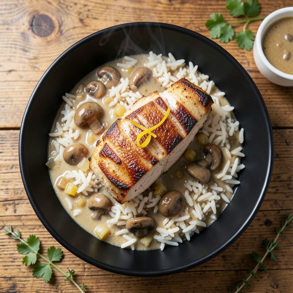 Pork Chop Mushroom Soup Rice Recipe: Hearty One-Bowl Meal Pork Chop Mushroom Soup Rice Recipe: Hearty One-Bowl Meal
