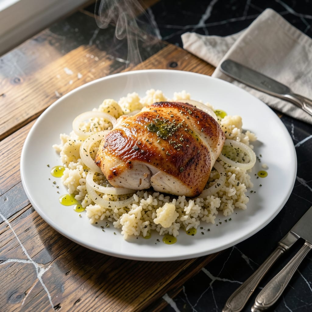 Chicken Breast and Cauliflower Rice Recipe: Macro-Friendly Meal in One Pan
